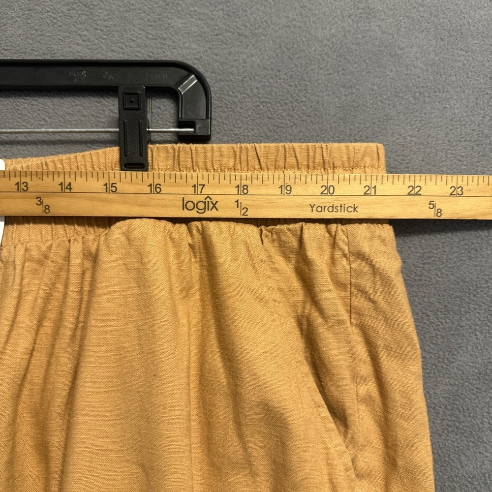 NWT Torrid Pull On Stretch Linen Shorts Mid Rise Drawstring Size 3X Biscuit 4" - Picture 7 of 9